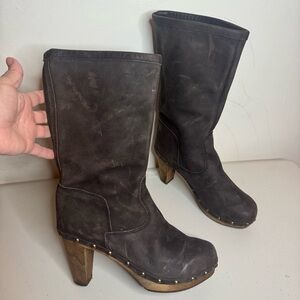 Sanita Danish Brown Suede Women's Mules size 39/8